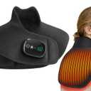 Cordless Electric Heating Shoulder Neck Pad 5 Heat Levels Hot Compress Cervical Rechargeable Warm Shawl for Office Home Use