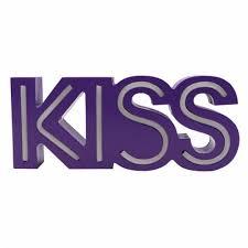 Holiday Home LED Neon Table Sign Kiss - purple