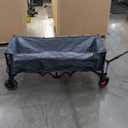 Timber Ridge 51.2'' Extended Collapsible Wagon Cart, 500LBS Heavy Duty Foldable Utility Wagon with Adjustable Handle, 400L Capacity Portable Cart with Cargo Net for Camping Sports Shopping-Grey