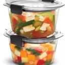 Rubbermaid 2pk 3.5c Brilliance Round Food Storage Containers