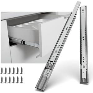 LONTAN 10 Pair 18 Inch Soft Close Drawer Slides – Heavy Duty 100LB Capacity, 3 Fold Full Extension Ball Bearing Side Mount Drawer Glides for Cabinets, Dresser, and Kitchen