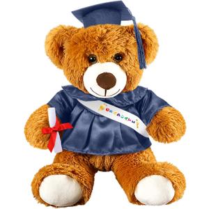 Foilswirl Graduation Bear 2026 with Gown Cap Tassel 14 Navy Blue Graduation Stuffed Animal Plush Bear Toy for Class of 2026 Prek Preschool Kindergarten High School College Graduate Gift
