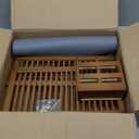 Greenual Teak Dish Drying Rack with Utensil Holder, 3 Tier Collapsible Dish Rack, Wooden Dish Racks for Kitchen Counter, Large Folding Drying Holder with Absorbent Dish Drying Mat