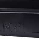 ARCHITECTURAL MAILBOXES Townhouse Galvanized Steel, Wall-Mount Mailbox, Black Small