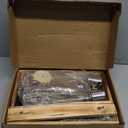 Bird Playground - Natural Wood Bird Perch Stand with Removable Tray and 2 Stainless Steel Cups