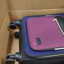 LOVEVOOK Carry on Suitcase 22x14x9 Airline Approved,20 inch Lightweight Waterproof Suitcases with 360° silent swivel wheels, TSA Lock and Compartment, travel Suitcase Black-violet-indigo-Purple, 20 inch with garment compartment