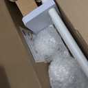 KAMANINA 1 Inch Double Curtain Rods for Windows 72 to 144 Inches (6-12 Feet), Ivory White Heavy Duty Double Curtain Rod, Telescoping Drapery Rod with Netted Texture Finials