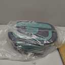 Electric Lunch Box for Adults, 80W Portable Food Warmer, 12V/24V/110V 3 in 1 Heated Lunch Box for Car/Truck/Office, with 1.5L Stainless Steel Container, Fork & Spoon and Insulated Bag (Green)