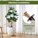 2Pack 3FT Artificial Hydrangea Trees with Spikes – Realistic Hydrangea Artificial Flowers for Outdoor & Indoor Décor, Perfect Faux Hydrangea Flowers Tree for Home, Patio & Garden, Blue