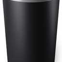 Umbra Vento Kitchen Trash Can Large 16 Gal (62 L) Open Top Garbage Can for Home & Office Modern Clean Design, Black/Nickel