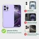 Ktele Magnetic for iPhone 16 Pro Max Case [Compatible with Magsafe] [Premium Silicone Satin-Smooth Touch] Slim Shockproof Anti-Scratch Microfiber Lining Case, 6.9 inch, Light Purple