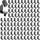 100 Pcs Shelf Pins, Black Shelf Support Pegs, L-Shaped Clips 0.2 Inch (5mm) Shelf Pins with Rubber Sleeve for Bookcase Kitchen Closet Shelf Shelves Furniture Cabinet