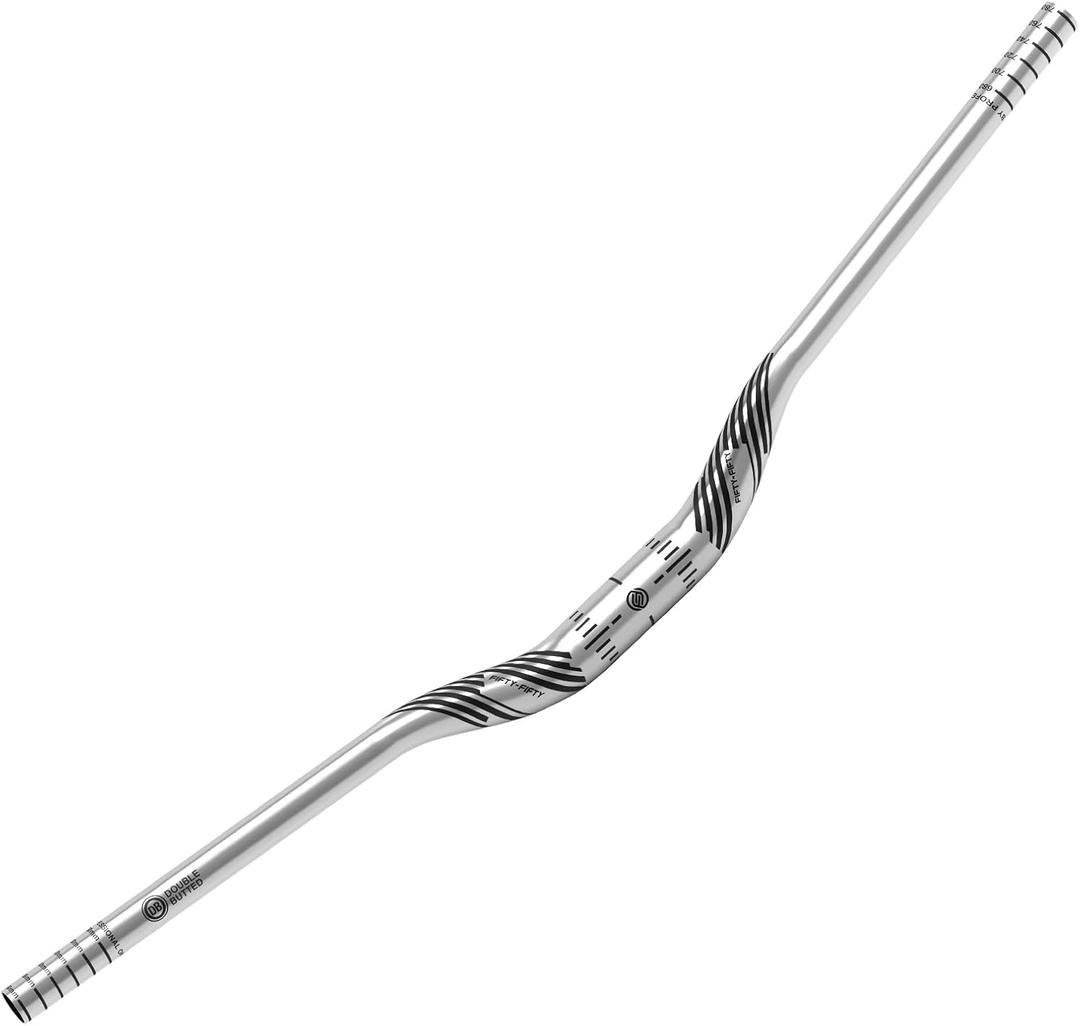 FIFTY-FIFTY Mountain Bike Riser Handlebar, 31.8mm Diameter MTB Bar, 35mm Rise