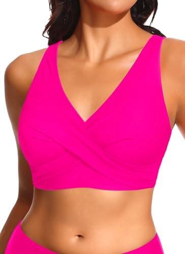 Women Bikini Top - 2025 Full Coverage Bathing Suit Top Push Up Swimsuit Tops Large Bust Swim Tops No Bottom 2XL