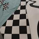 3 Pack Racing Car Theme Fast Party Arch Backdrop Covers Set of 4ft, 5ft, 6ft Black White Racing Theme Checkered Spandex Arch Cover for Birthday Wedding Baby Shower Party Decor(Blue)