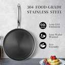 Innerwell Nonstick Crepe Pan 12 inch Stainless Steel Crepe Pan Honeycomb Coating Flat Skillet Tawa Dosa Tortilla Pan,Omelet Pan with All Stove Tops, Induction Compatible