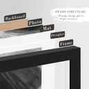PEALSN 20x28 Picture Frame Set of 2, Display Pictures 16 x 24 with Mat or 20 x 28 without Mat for Wall Mounting Display, Poster Frames, Black