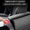 Egreat Center Console Armrest Cover for Mercedes Benz GLC X254 350e 300 2023-2025, C Class C300 2022-2025, Leather Armrest Console Cover with Side Storage Pockets