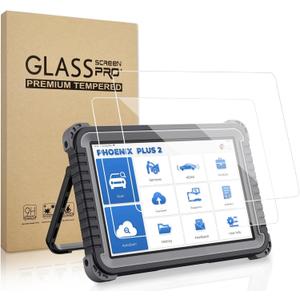 2 Pack 10.1 Inches Tempered Glass Screen Protector for Topdon Phoenix Plus 2