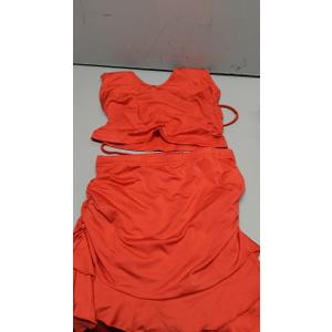 Women 2 Piece Mini Skirt Set Y2k Sleeveless Backless Top + Layered Short Dress Summer Sexy Mini Skirt Set Beachwear, Size: S