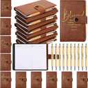 Spakon 60 Pcs Mother's Day Christian Gifts Bulk Leather Prayer Journal Religious Scripture Notebook with Bible Verse Pens for Graduation Coworker Women Men Church Members (English Bible Words)