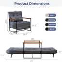MAXYOYO Chair Bed, Adjustable Sleeper Chair, Single Sofa Bed with Frame, 76"x30"