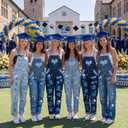 Solsew 6 Sets Class of 2026 Iron on Transfers for Overalls, Senior 2026 Iron on Patches Heat Transfer Stickers for Class Group Graduation Party Bib Pants Jeans Decorations(Blue)