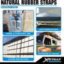XSTRAP STANDARD 20 Pack Multiple Size Natural Rubber Tarp Bungee Straps 100% EPDM Tie Down Cords with S Hooks Heavy Duty Ideal for Securing Tarps