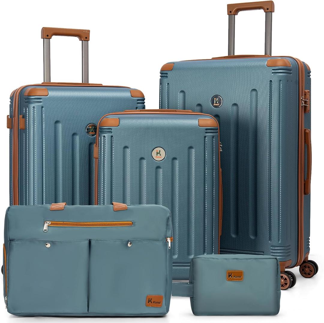 KUNEL Luggage Sets 5 Piece, Lightweight Durable Hardshell, 20/24/28 Inch