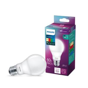 Philips LED RGBW Scene Switch 60W A19 1P: Multicolored, 800 Lumens, E26 Base, 2700K, Suitable for Damp & Enclosed Fixtures, Pack of 2