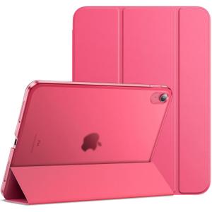 JETech Case for iPad (A16) 11th Generation 11 Inch 2025 / iPad 10th Generation 10.9 Inch 2022, Slim Smart Cover with Hard PC Translucent Back, Supports Touch ID, Auto Wake/Sleep (Pink)