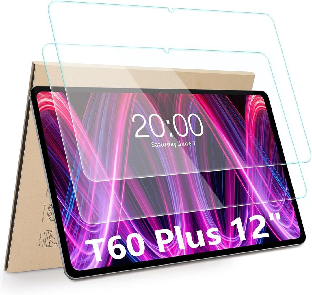 2-Pack Screen Protector Compatible with TECLAST T60Plus 12 inch Tablet, [HD Clarity] [9 Hardness] [Anti-Scratch] Tempered Glass