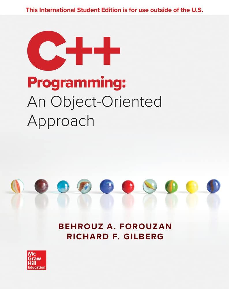 C++ Programming: An Object-Oriented Approach