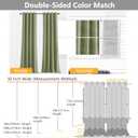 Simplebrand Sage Green Curtains for Bedroom Living Room 96 Inches Long 2 Panels Set, Room Darkening Thermal Insulated Curtains & Drapes, Solid Grommet Noise Reducing Window Treatment, W50 x L96 Inch