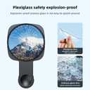 3 x Selfie Mirror Compact Phone Mirror Universal Phone Clip for iPhone | for iPhone 15/14/13/12 Android Samsung Smartphone Selfie Vlog Accessories