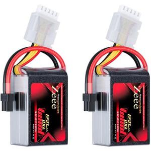 Zeee Premium Series 14.8V 4S Lipo Battery 100C 650mAh with XT30 Plug for FPV Racing Drone Quadcopter Helicopter Airplane RC Boat RC Car RC Models(2 Pack)