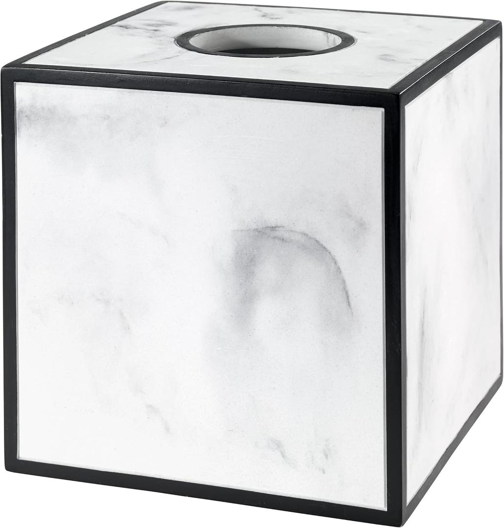 Avanti Linens - Tissue Box Cover, Guest Bathroom Essentials, Modern Home Decor (Jasper Collection)