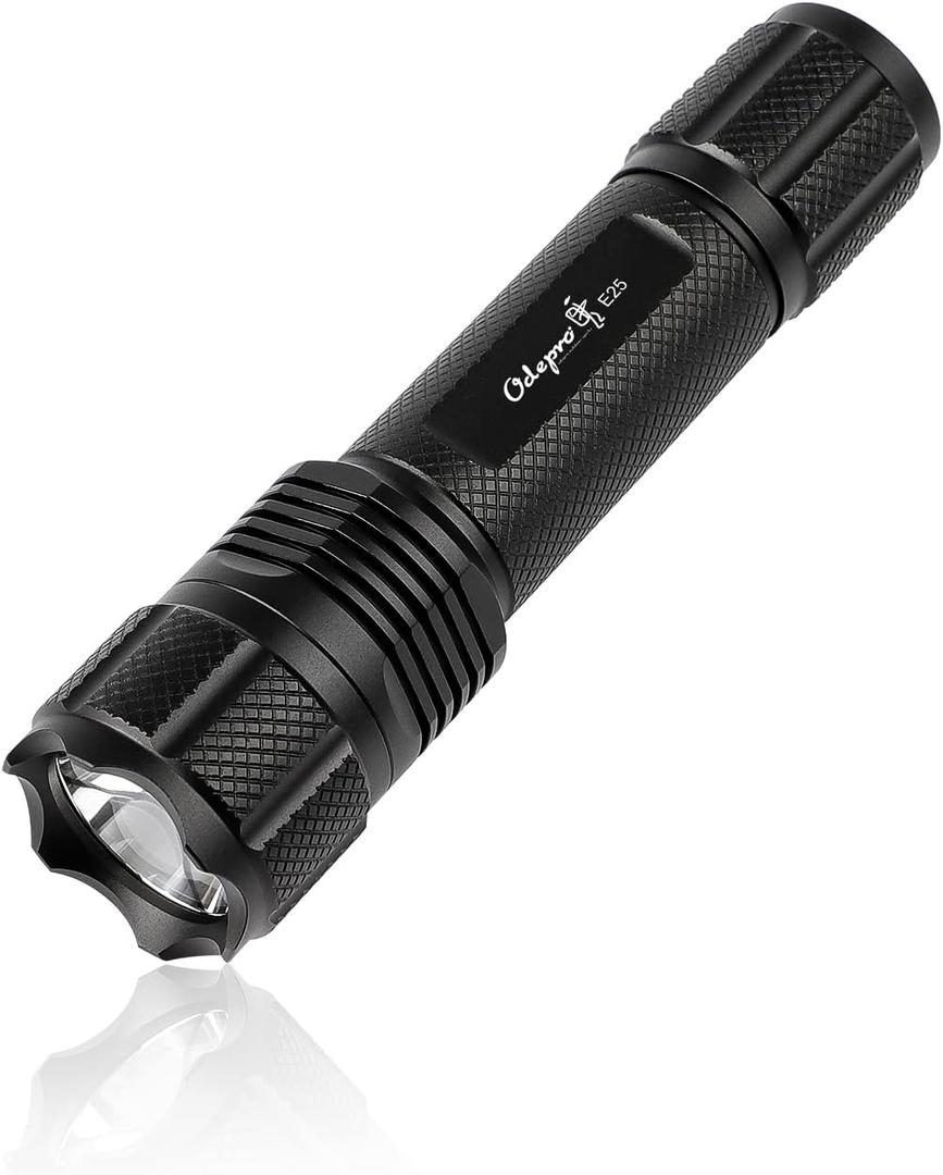 E25 LED Flashlight, 500 Lumen Small Compact Bright EDC Pocket Flashlights with High/Low/SOS Light Modes, IPX6 Waterproof, for Outdoor Camping Searching Emergency