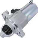 Starter Replacement New for 2006-2012 Honda Accord 2.4L, 2006-2011 Civic 2.0L, 2007-2011 CR-V Element, 2007-2008 Odyssey Acura, 31200R40A01 31200R41L01 336-2059 SMU0428 SMU0498 410-54107 17960N