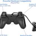 USB Wired Game Controller for Windows PC/Raspberry Pi Remote Controller Gamepad Gaming Joystick Dual Vibration Joypad for Laptop Desktop Computer(Windows 11/10/8/7) & Steam/Roblox/RetroPie/RecalBox