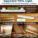 BLS T01L LED Closet Light, Super Bright 20 LED Under Cabinet Lighting Battery Powered/DC Input Wireless Motion Sensing Light, Auto On Off Switch, Motion Sensor & Light Sensor, Light Beam Adjustable