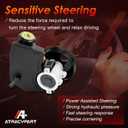 20-38771 Power Steering Pump with Pulley and Reservoir, 8mm Mounting Bolt Hole, Compatible with 1996-2001 Jeep Cherokee XJ,1997-2003 Wrangler TJ, 4.0L L6 Engine, Replaces 52087871, 55-7141, 50-7140