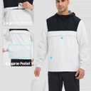 baleaf Men's Rain Jacket Water Resistant Hiking Windbreaker Packable Running Golf Gear Hood Raincoat Reflective (L)