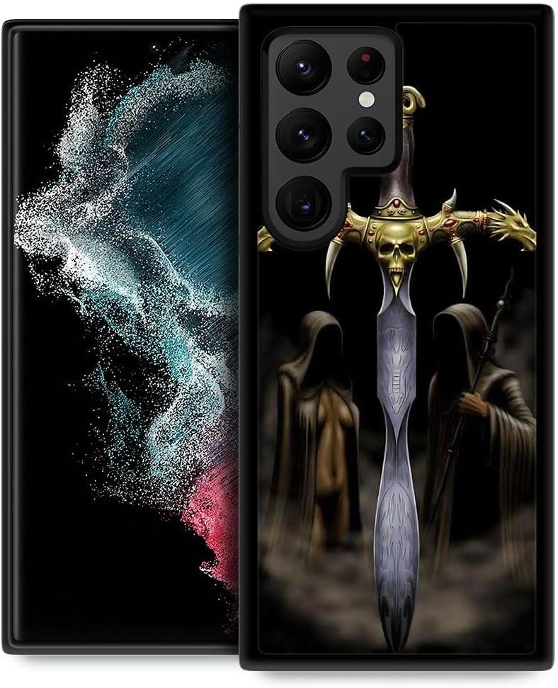 CARLOCA Compatible with Samsung Galaxy S23 Ultra Case,Grim Reaper Sword Samsung Galaxy S23 Ultra Cases Graphic Design Shockproof Anti-Scratch Drop Protection Case