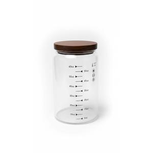 Dough Starter Jar 60oz Capacity Glass Containers with Wooden Cover