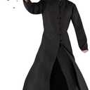 Morph Spy Assassin Costume Black Tailcoat With Glasses Included Halloween Costumes For Men Spy Costume (Large)