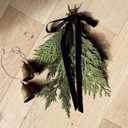 Black Velvet Ribbon 5/8'' 25 Yards for Christmas Tree, Gift Wrapping, Flower Bouquet, Wreath Decorations, Bow Making