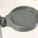 BAOYOUNI Single Tray Part Accessories with Screw and Chuck for 29.4mm Diameter Steel Pipe Plant Stands, Grey