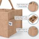 Mr. Pen- Baby Diaper Caddy Organizer, Earthy Clay, Nursery Storage Bin and Car Organizer for Diapers and Baby Wipes