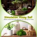 DOITOOL Simulated Mossy Ball Artificial Plant Topiary Ornament for Home Decor 1.85 Inch Green Decorative Moss Sphere Lightweight Indoor Outdoor Use